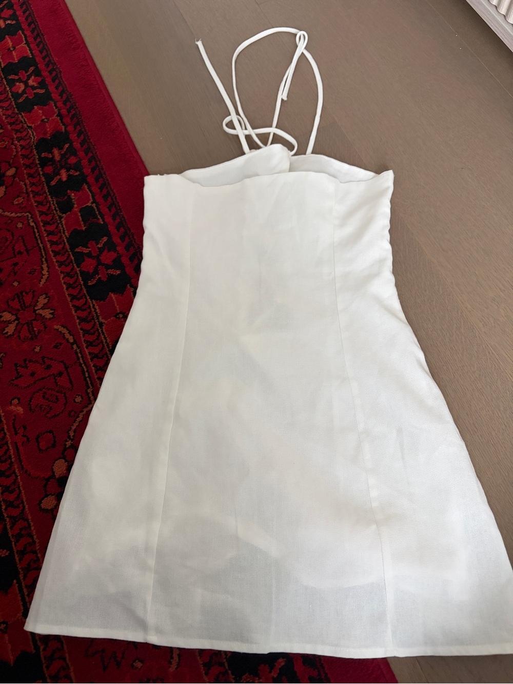 Peppermayo White Mini Dress Linen - Picture 4 of 4